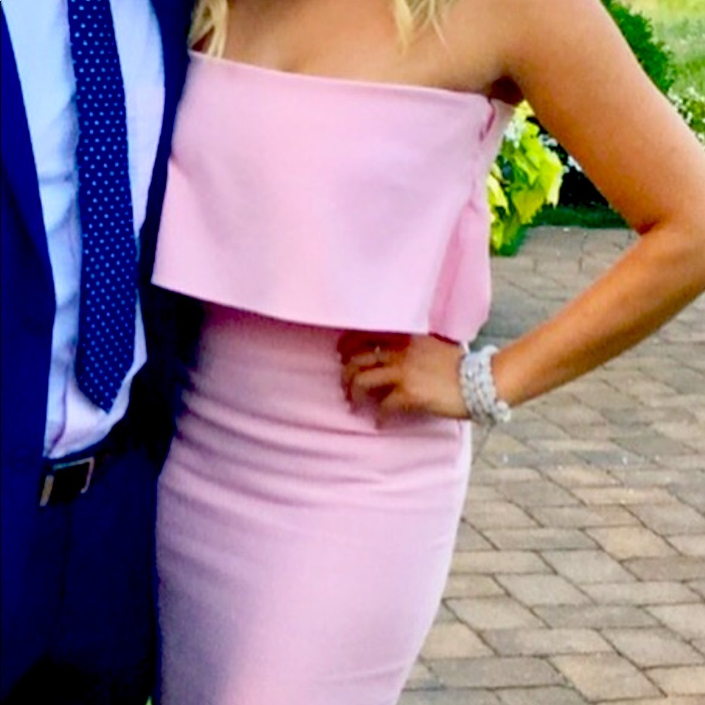 Pink off the shoulder dress